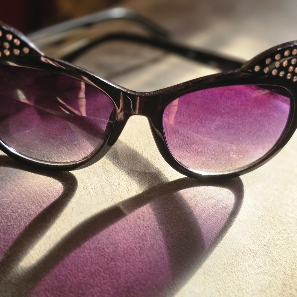 Stylish Black and Purple Sunglasses